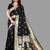 Black black paithani woven design saree and has a zari border blouse piece