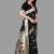 Black black paithani woven design saree and has a zari border blouse piece