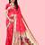 Peach peach paithani woven design saree and has a zari border blouse piece