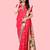 Peach peach paithani woven design saree and has a zari border blouse piece