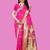 Pink woven design zari silk blend designer paithani saree