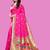 Pink woven design zari silk blend designer paithani saree