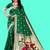 Green woven design zari silk blend designer paithani saree