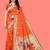 Orange woven design zari silk blend designer paithani saree