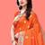 Orange woven design zari silk blend designer paithani saree