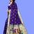 Violet violet paithani woven design saree and has a zari border blouse piece