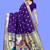 Violet violet paithani woven design saree and has a zari border blouse piece