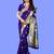 Violet violet paithani woven design saree and has a zari border blouse piece