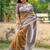 Olive ethnic motifs art silk saree