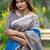 Blue warli art silk saree