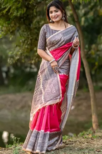Pink yogita madhubani