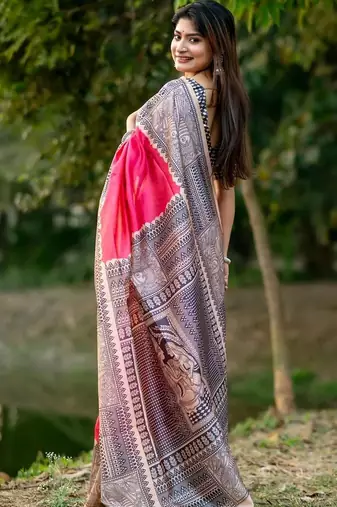 Pink yogita madhubani