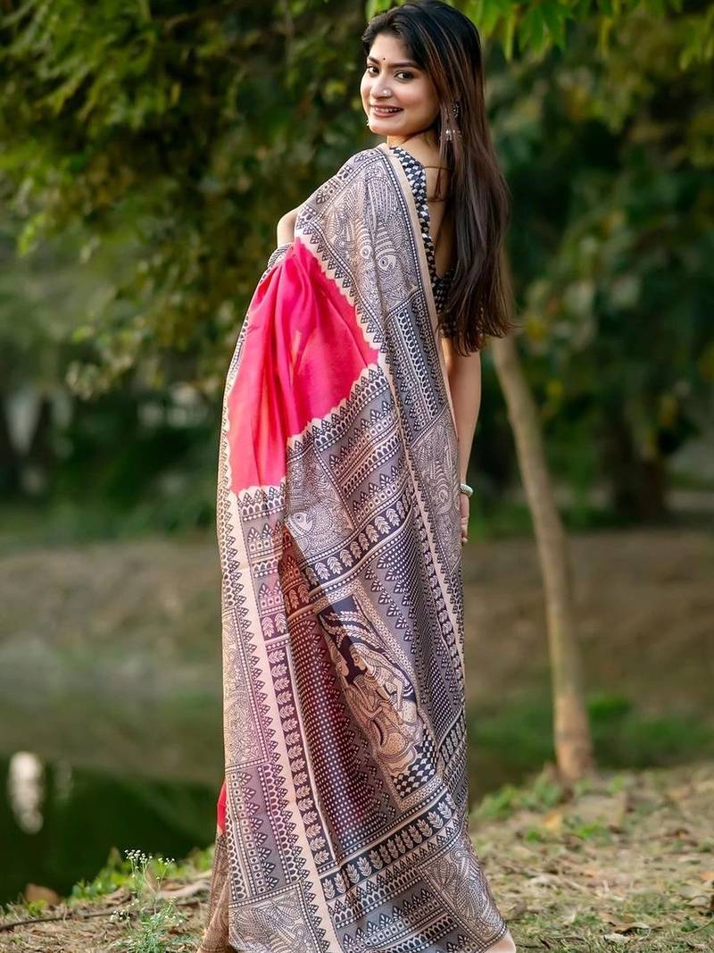 Pink yogita madhubani