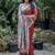 Red ethnic motifs art silk saree