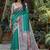 Teal art silk saree