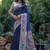 Navy blue bandhani art silk saree