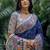 Navy blue bandhani art silk saree