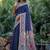 Navy blue bandhani art silk saree