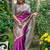 Purple zari art silk saree