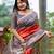 Orange silk saree with blouse
