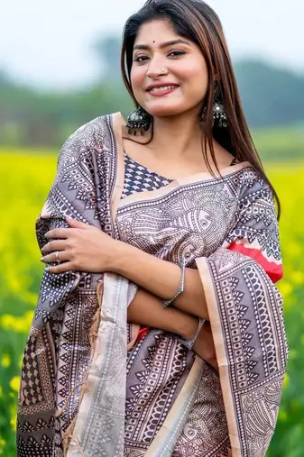 Red art silk saree