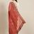 Red kutchi embroidery pure georgette half and half bandhani saree