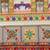 Red kutchi embroidery pure georgette half and half bandhani saree