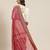 Pink embroidered pure georgette bandhani saree