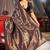 Black woven design zari saree