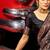 Black woven design zari saree