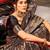 Black woven design zari saree