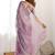 Lavender women embellished sequinned tissue heavy work saree