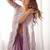 Lavender women embellished sequinned tissue heavy work saree