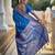 Blue woven design zari banarasi saree