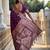 Purple ethnic motifs woven design banarasi saree