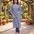 Women's white cotton abstract printed kurta and trouser set | trendy ethnic wear for women | stylish casual & festive
