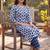 Women's white cotton abstract printed kurta and trouser set | trendy ethnic wear for women | stylish casual & festive