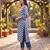 Women's white cotton abstract printed kurta and trouser set | trendy ethnic wear for women | stylish casual & festive