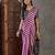 Purple striped silk blend saree