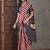 Pink striped silk blend saree