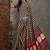 Beige striped silk blend saree