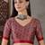 Beige striped silk blend saree
