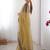 Mustard embroidered sequinned border net saree