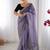 Lavender embellished sequinned net designer saree