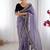 Lavender embellished sequinned net designer saree