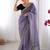 Lavender embellished sequinned net designer saree