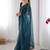 Blue embellished sequinned net designer saree
