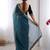 Blue embellished sequinned net designer saree
