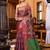 Purple ethnic motifs zari organza banarasi saree