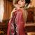 Purple ethnic motifs zari organza banarasi saree